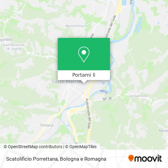 Mappa Scatolificio Porrettana