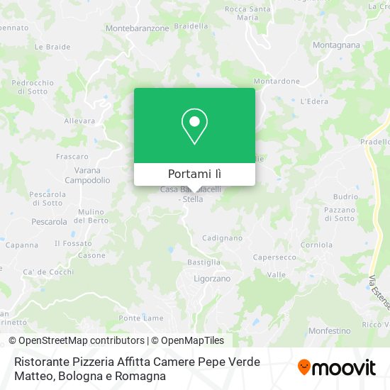 Mappa Ristorante Pizzeria Affitta Camere Pepe Verde Matteo