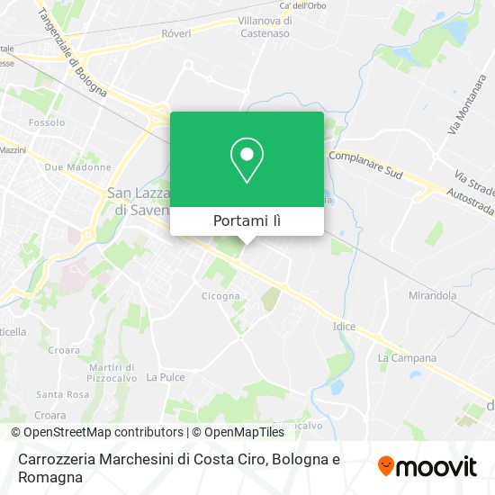 Mappa Carrozzeria Marchesini di Costa Ciro