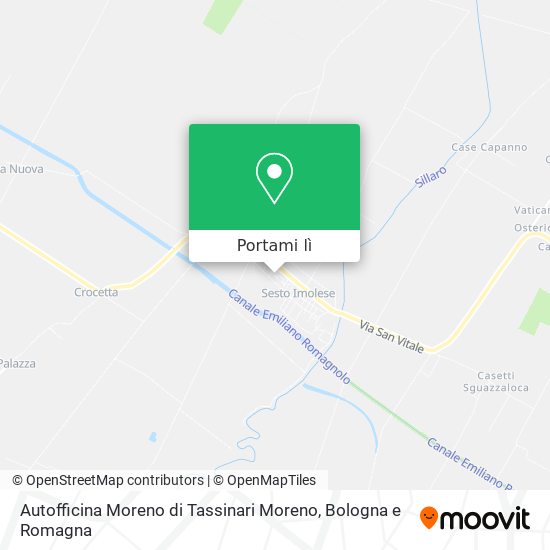 Mappa Autofficina Moreno di Tassinari Moreno