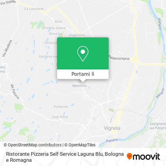 Mappa Ristorante Pizzeria Self Service Laguna Blu