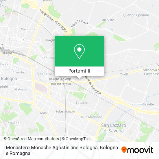 Mappa Monastero Monache Agostiniane Bologna