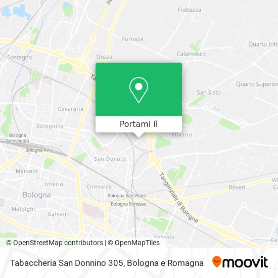 Mappa Tabaccheria San Donnino 305