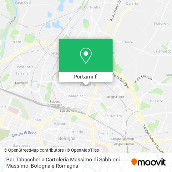 Mappa Bar Tabaccheria Cartoleria Massimo di Sabbioni Massimo