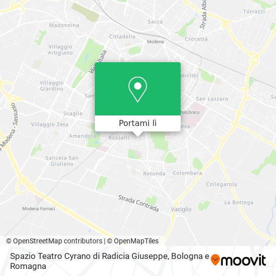 Mappa Spazio Teatro Cyrano di Radicia Giuseppe