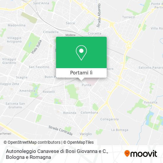 Mappa Autonoleggio Canavese di Bosi Giovanna e C.