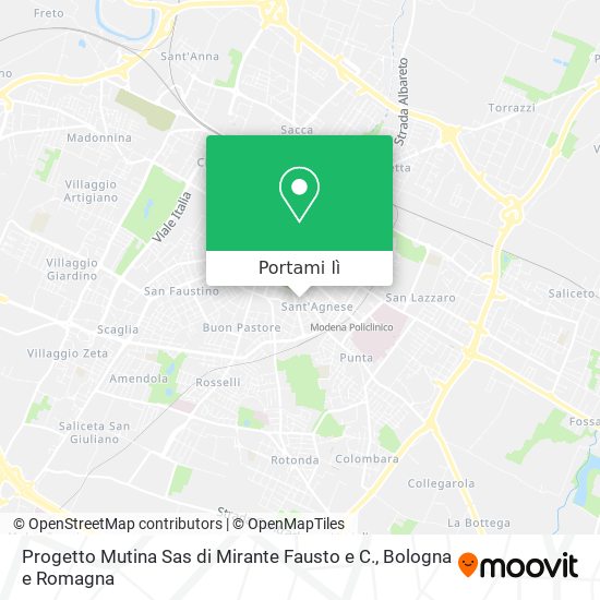 Mappa Progetto Mutina Sas di Mirante Fausto e C.