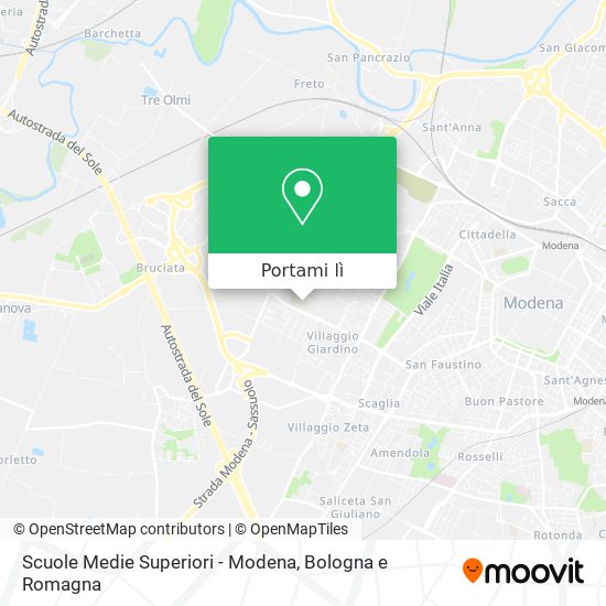 Mappa Scuole Medie Superiori - Modena
