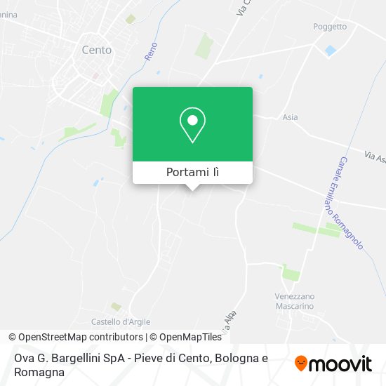 Mappa Ova G. Bargellini SpA - Pieve di Cento