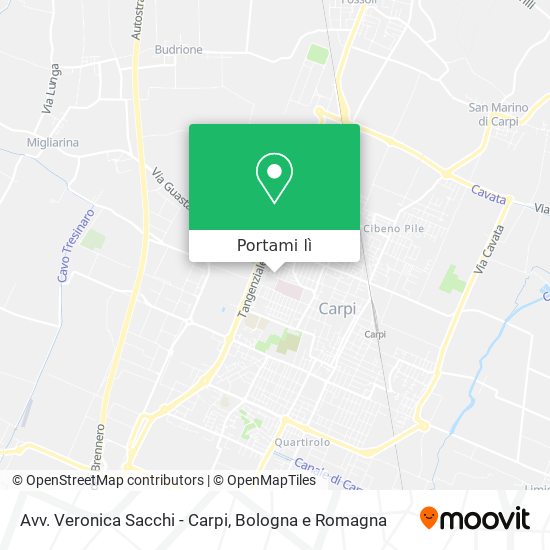 Mappa Avv. Veronica Sacchi - Carpi