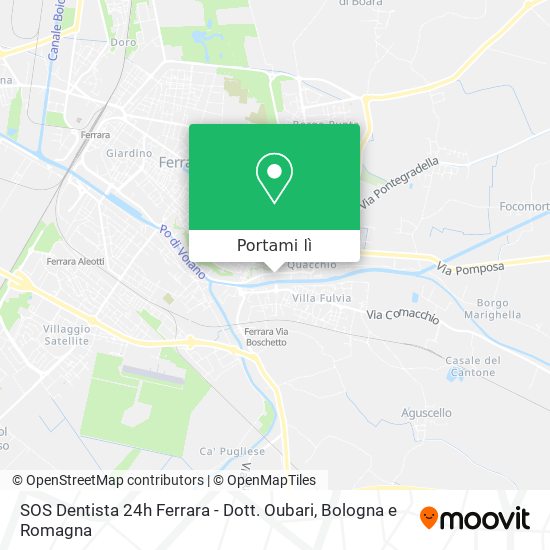 Mappa SOS Dentista 24h Ferrara - Dott. Oubari