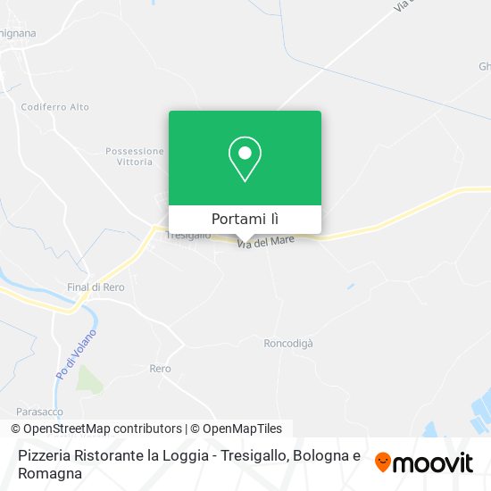 Mappa Pizzeria Ristorante la Loggia - Tresigallo