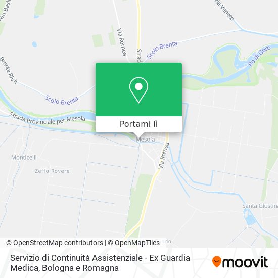 Mappa Servizio di Continuità Assistenziale - Ex Guardia Medica