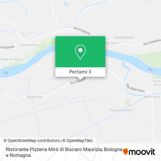 Mappa Ristorante Pizzeria Mirò di Biscaro Maurizia