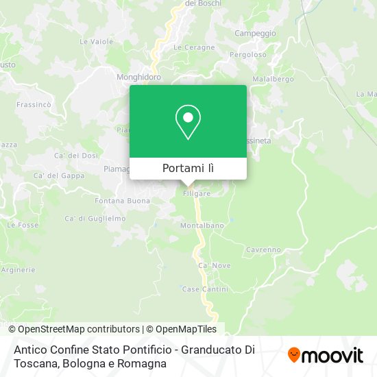 Mappa Antico Confine Stato Pontificio - Granducato Di Toscana