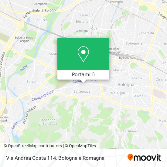 Mappa Via Andrea Costa  114