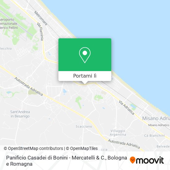 Mappa Panificio Casadei di Bonini - Mercatelli & C.