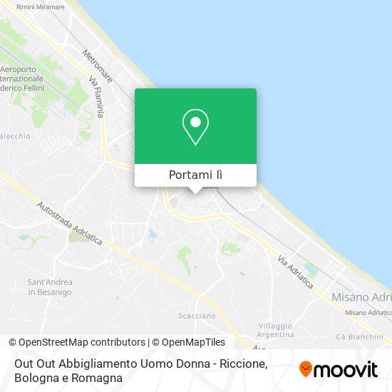 Mappa Out Out Abbigliamento Uomo Donna - Riccione