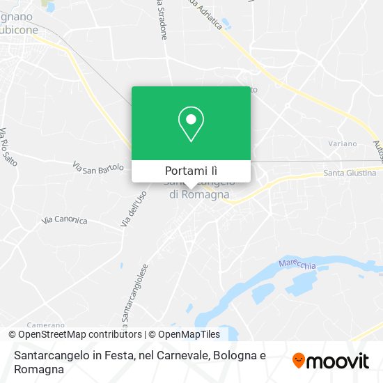 Mappa Santarcangelo in Festa, nel Carnevale