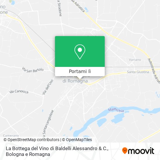 Mappa La Bottega del Vino di Baldelli Alessandro & C.