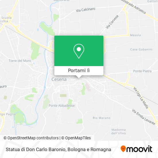 Mappa Statua di Don Carlo Baronio