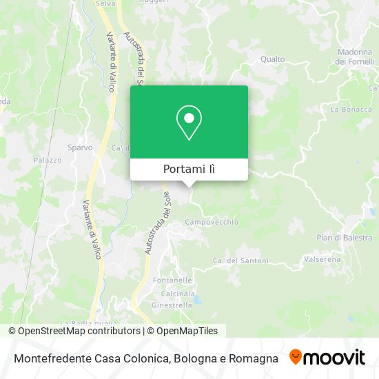 Mappa Montefredente Casa Colonica
