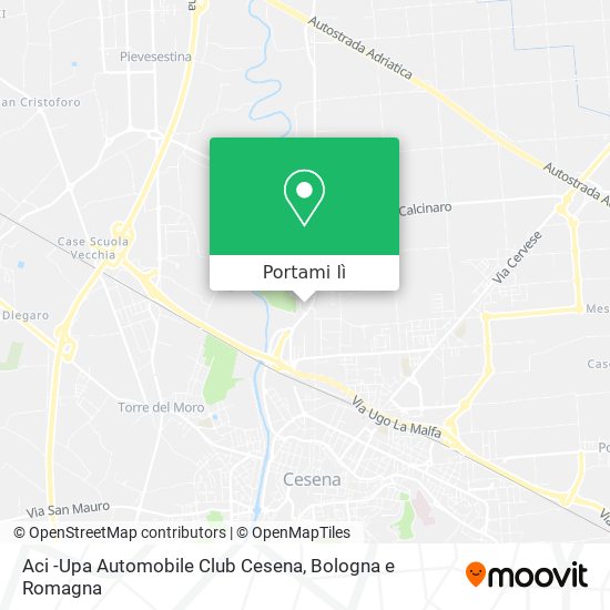 Mappa Aci -Upa Automobile Club Cesena