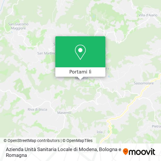 Mappa Azienda Unità Sanitaria Locale di Modena