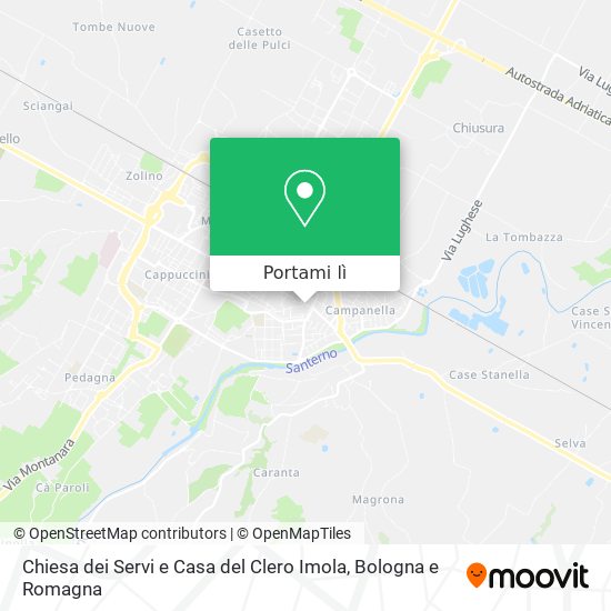 Mappa Chiesa dei Servi e Casa del Clero Imola