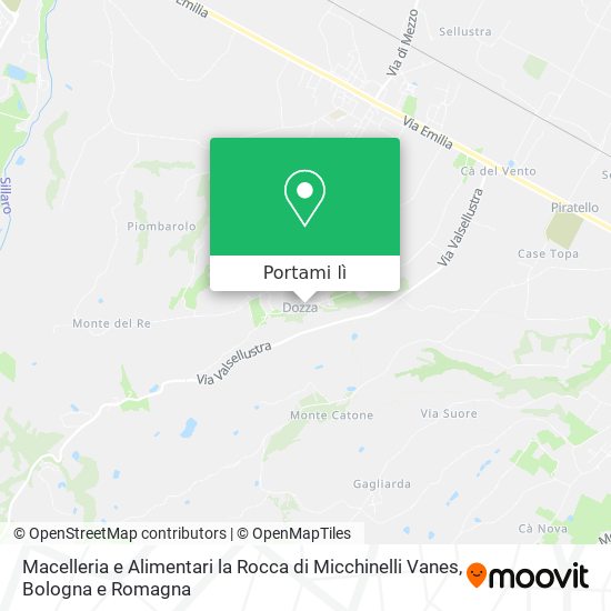 Mappa Macelleria e Alimentari la Rocca di Micchinelli Vanes