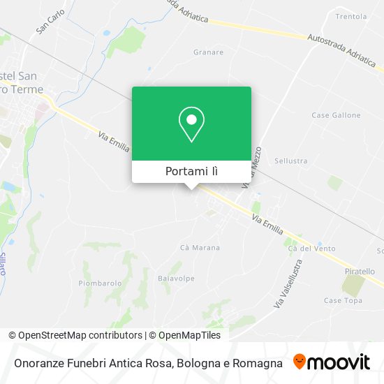 Mappa Onoranze Funebri Antica Rosa