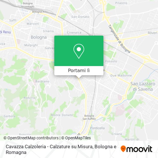 Mappa Cavazza Calzoleria - Calzature su Misura