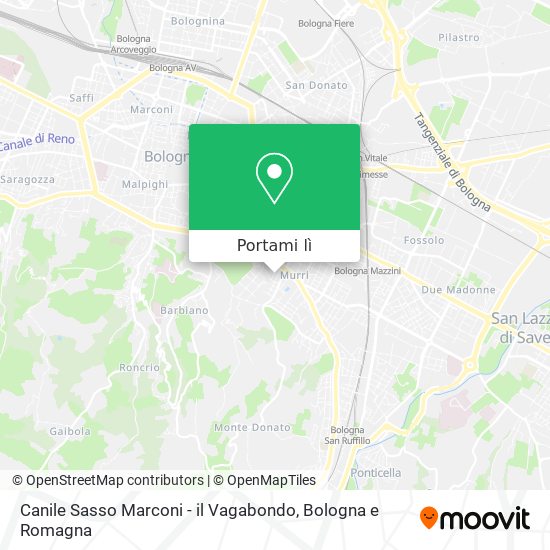 Mappa Canile Sasso Marconi - il Vagabondo