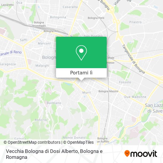 Mappa Vecchia Bologna di Dosi Alberto