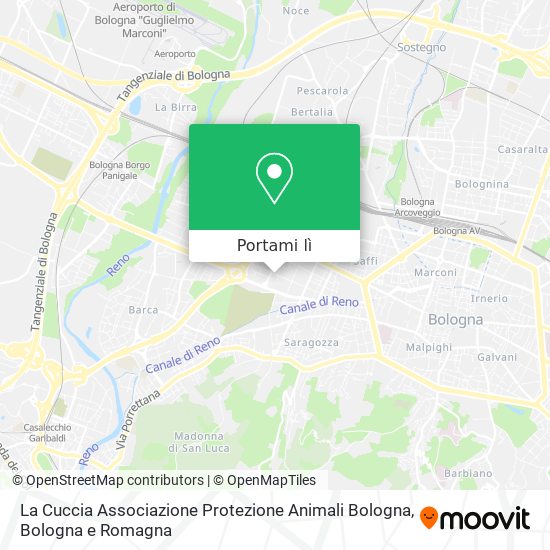 Mappa La Cuccia Associazione Protezione Animali Bologna