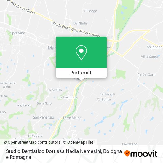 Mappa Studio Dentistico Dott.ssa Nadia Nemesini