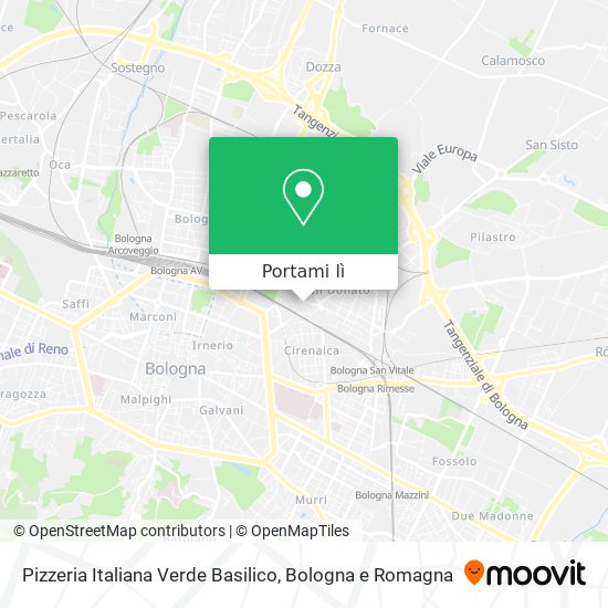 Mappa Pizzeria Italiana Verde Basilico