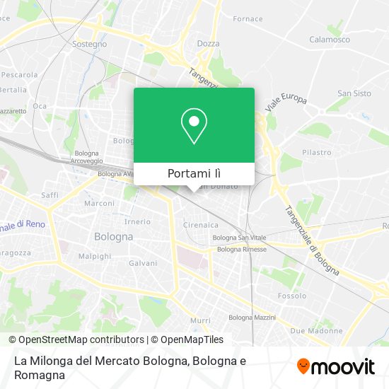 Mappa La Milonga del Mercato Bologna