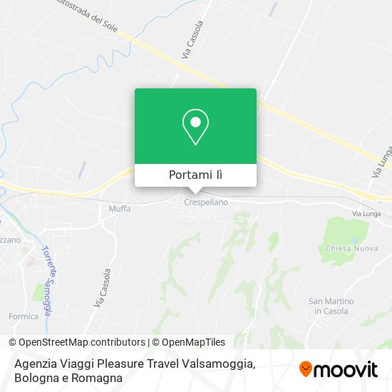 Mappa Agenzia Viaggi Pleasure Travel Valsamoggia