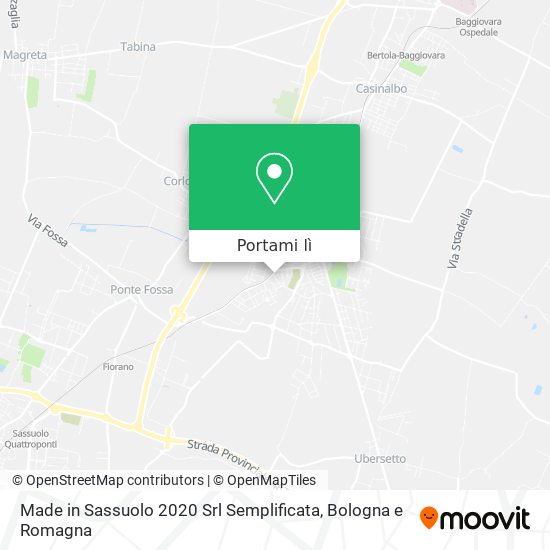 Mappa Made in Sassuolo 2020 Srl Semplificata