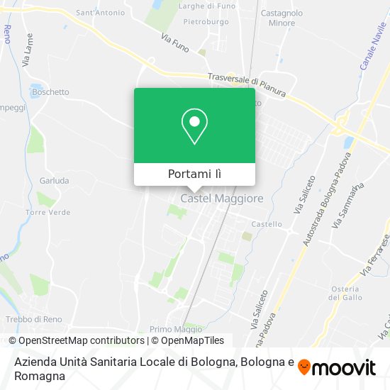 Mappa Azienda Unità Sanitaria Locale di Bologna