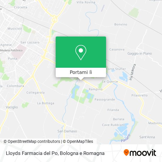 Mappa Lloyds Farmacia del Po