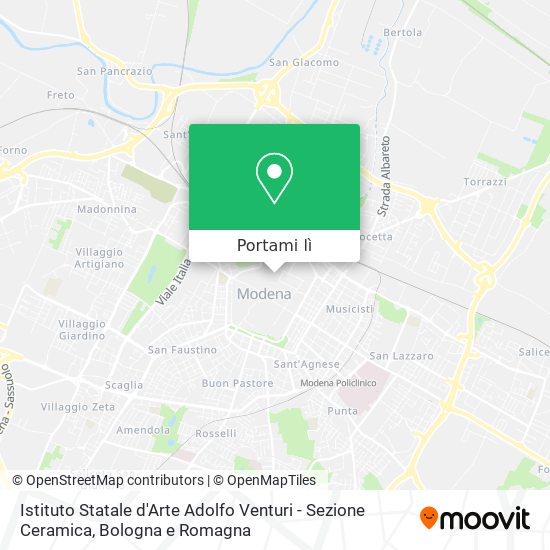 Mappa Istituto Statale d'Arte Adolfo Venturi - Sezione Ceramica