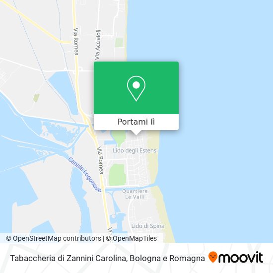 Mappa Tabaccheria di Zannini Carolina