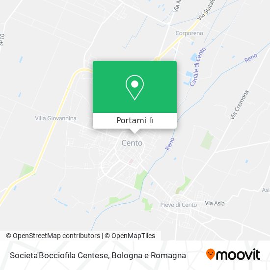 Mappa Societa'Bocciofila Centese