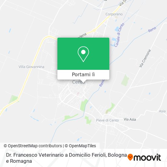 Mappa Dr. Francesco Veterinario a Domicilio Ferioli