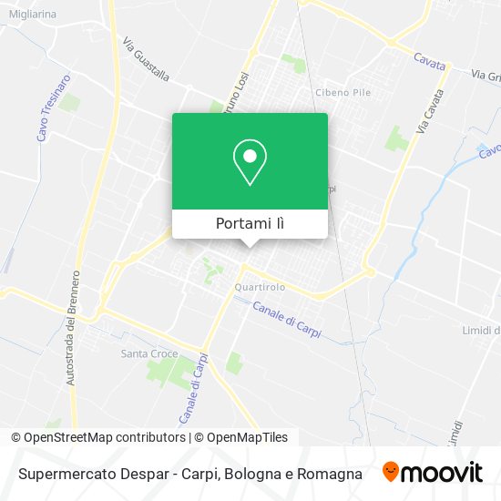 Mappa Supermercato Despar - Carpi