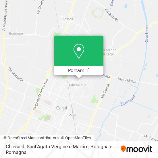 Mappa Chiesa di Sant'Agata Vergine e Martire