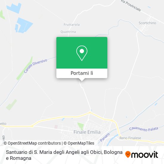 Mappa Santuario di S. Maria degli Angeli agli Obici