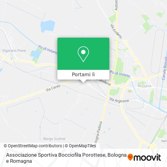 Mappa Associazione Sportiva Bocciofila Porottese